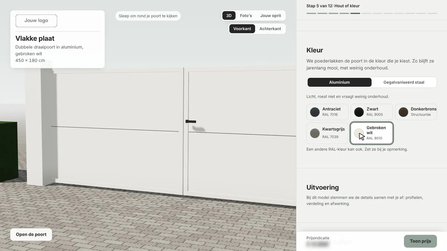Een metalen poort waarvan de kleur verandert
